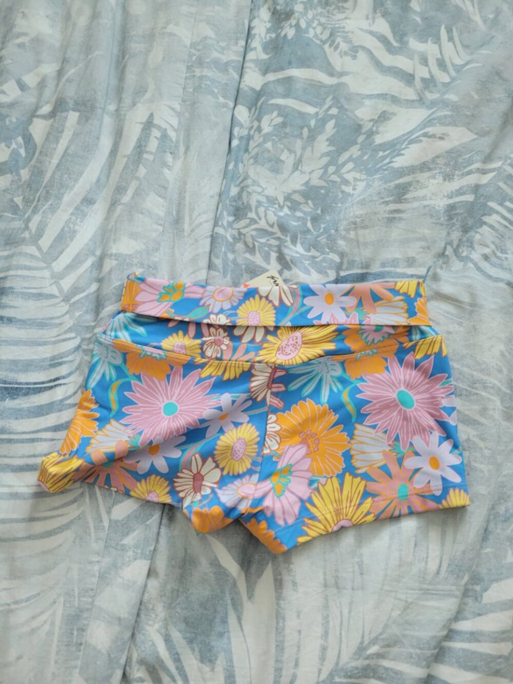 NWT MONTCE Micro High Waist Surf Bottoms Blue Motif Floral Size M - Picture 4 of 5